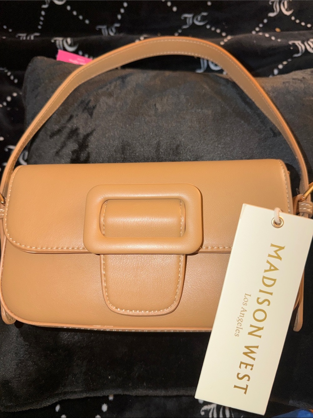 Madison West Cognac Tan Top-Handle Shoulder Bag